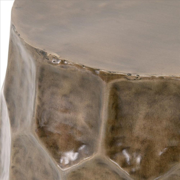 18 Inch Metal Coffee Table  Hexagonal Pattern