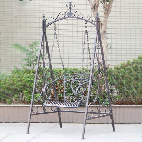 Iron Swing Chair "Bordeaux" in Bronze