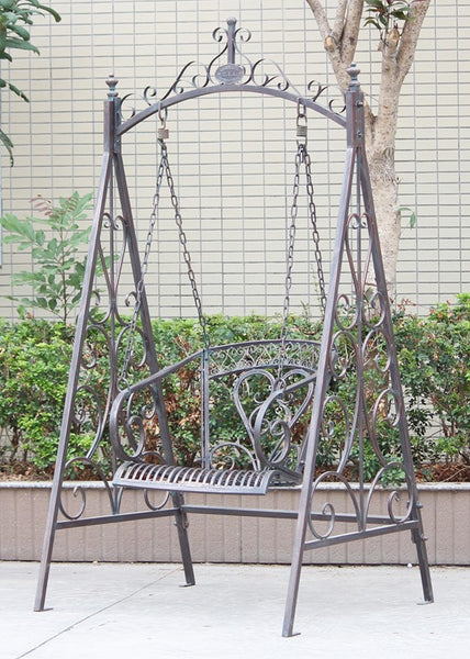 Iron Swing Chair "Bordeaux" in Bronze