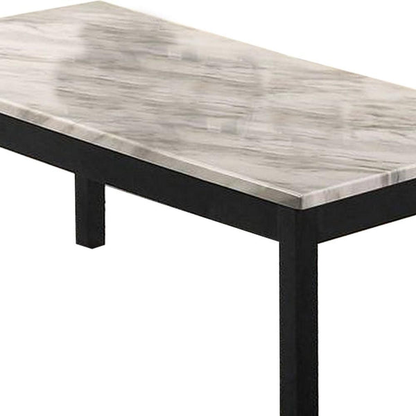 3 Piece Coffee Table And End Table With Faux Marble Top