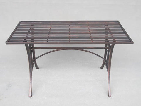 "Valley Forge" Iron Garden Table in Antique Bronze