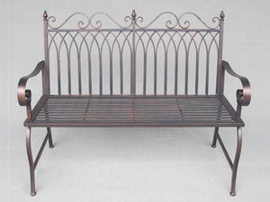 "Valley Forge" Iron Garden Bench in Antique Bronze