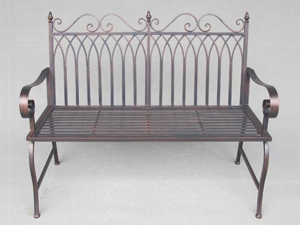"Valley Forge" Iron Garden Bench in Antique Bronze