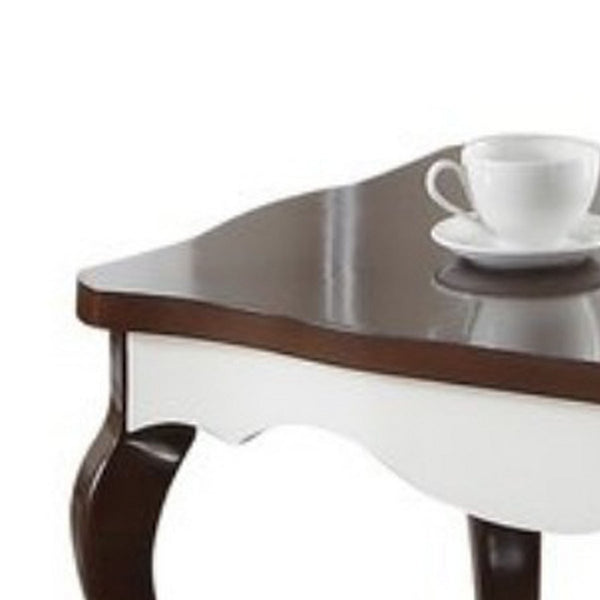 18" Rectangular Saber Leg Wooden Coffee Table
