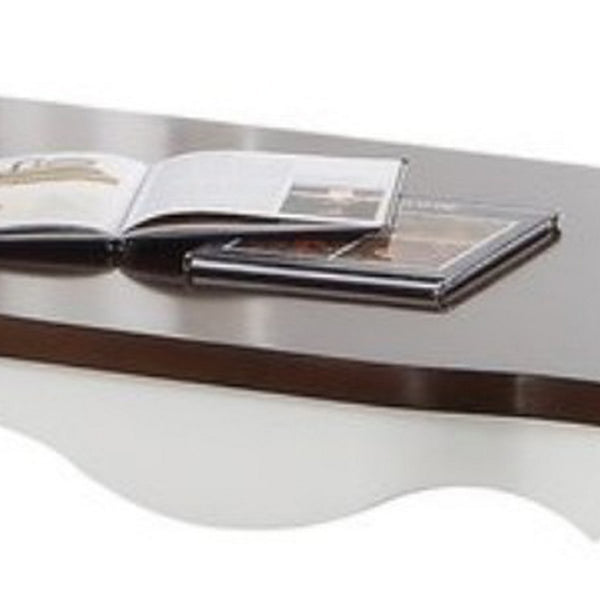18" Rectangular Saber Leg Wooden Coffee Table