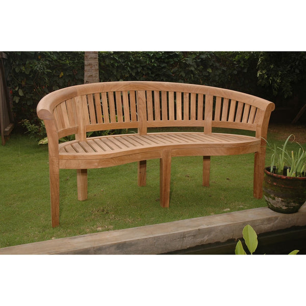 Curve 3 Seater Bench Extra Thick Wood - BH-005CT