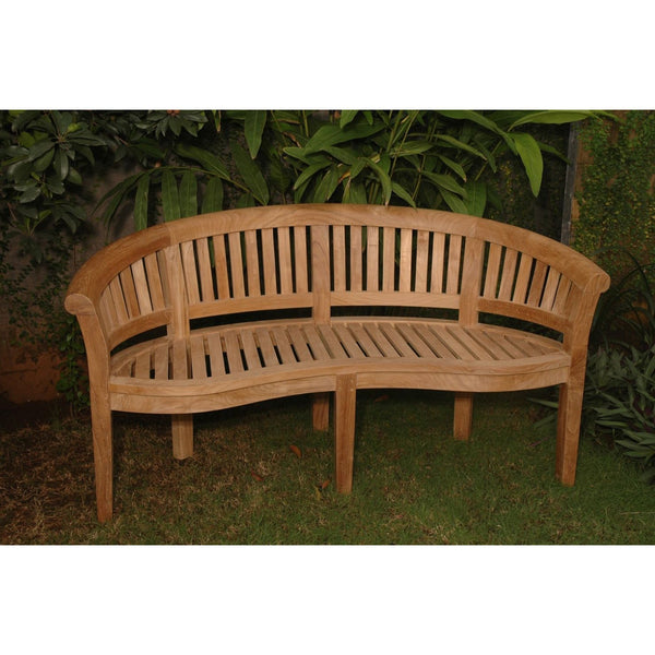 Curve 3 Seater Bench Extra Thick Wood - BH-005CT