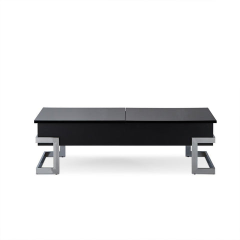 BM185789 Wooden Coffee Table With Lift Top Storage Space, Black