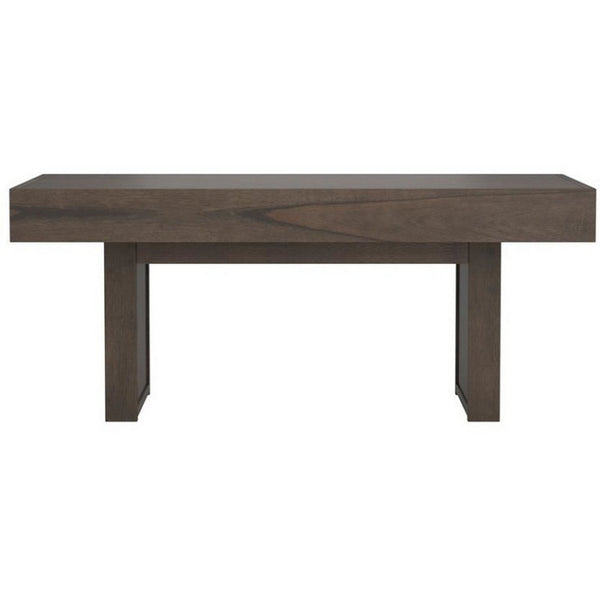 Rectangular Wooden Top Coffee Table With 1 Hidden Side Drawer, Taupe Gray - BM229636