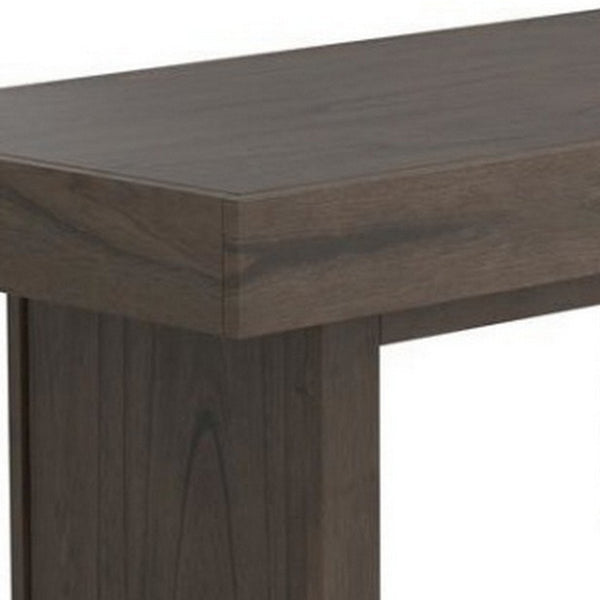 Rectangular Wooden Top Coffee Table With 1 Hidden Side Drawer, Taupe Gray - BM229636