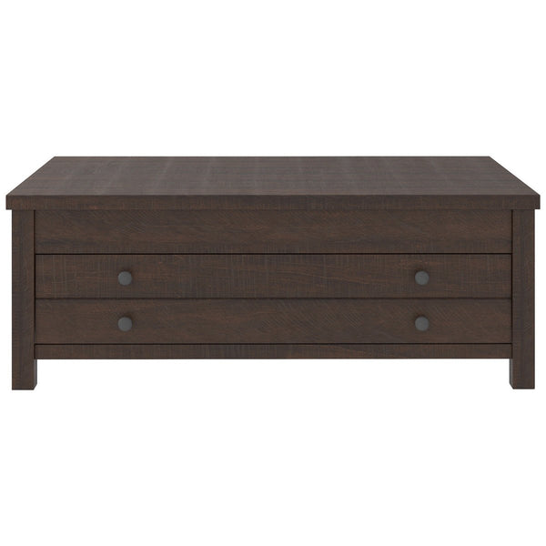 17 Inch 1 Drawer Lift Top Wooden Cocktail Table, Brown - BM231368