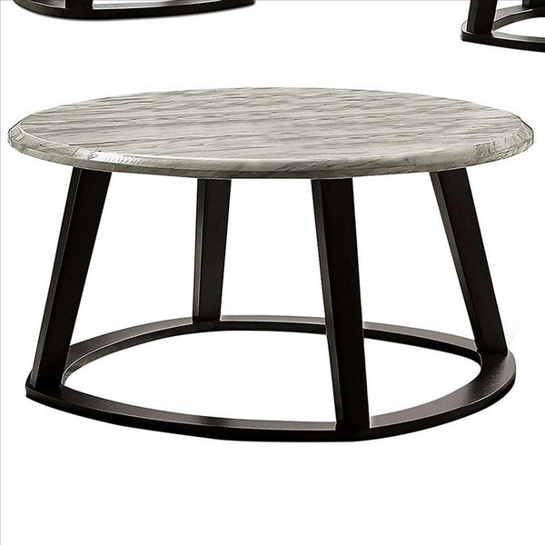 3 Piece Coffee Table Set With Faux Marble Top