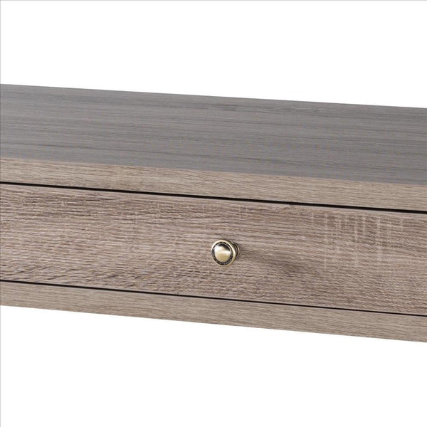 Coffee Table With 1 Wooden Drawer And 1 Open Shelf, Brown - BM240841