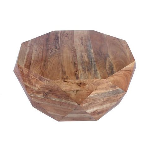 Diamond Shape Acacia Wood Coffee Table With Smooth Top, Natural Brown, - UPT-183796