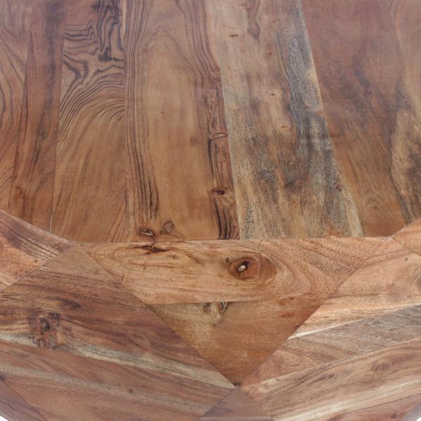 Diamond Shape Acacia Wood Coffee Table With Smooth Top, Natural Brown, - UPT-183796