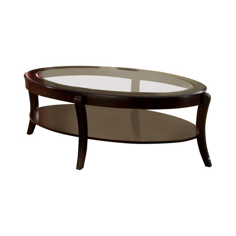 Finley Contemporary Coffee Table In Espresso Finish