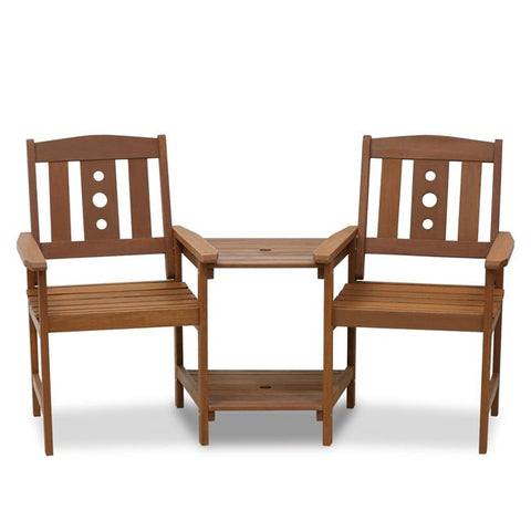 Furinno FG17488 Tioman Outdoor Hardwood Jack & Jill Chair Set