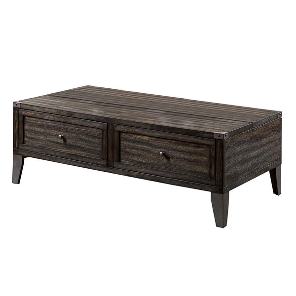 Lift Top Wooden Coffee Table With 2 Drawers, Brown - BM233799