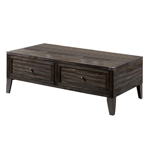 Lift Top Wooden Coffee Table With 2 Drawers, Brown - BM233799
