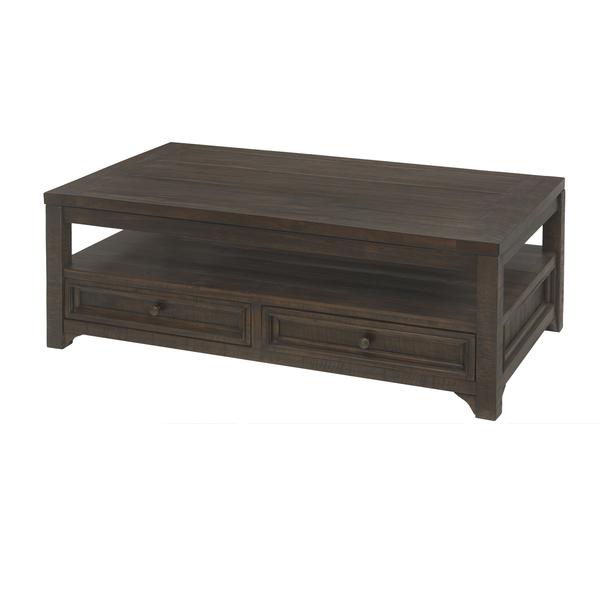 Rectangular Wooden Lift Top Coffee Table With 2 Drawers, Brown - BM205982