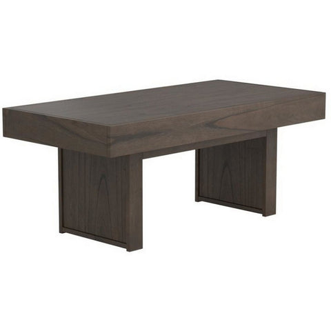 Rectangular Wooden Top Coffee Table With 1 Hidden Side Drawer, Taupe Gray - BM229636