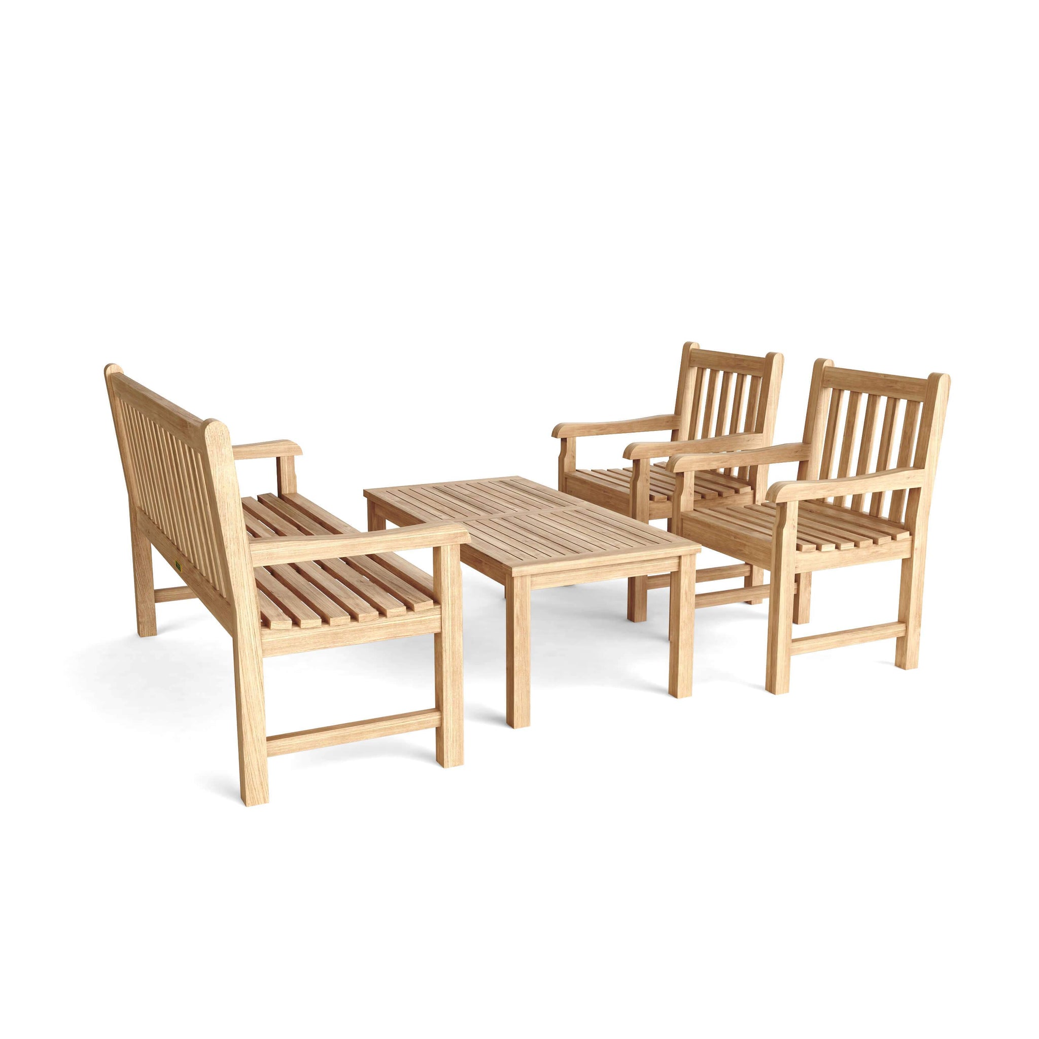 Classic 3-Seater 4-Pieces Conversation Set - Set-6