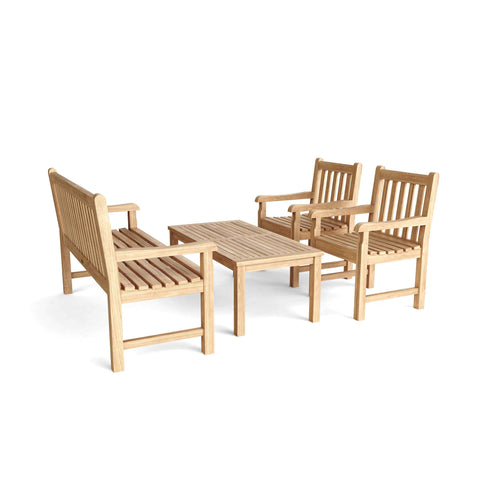 Classic 3-Seater 4-Pieces Conversation Set - Set-6