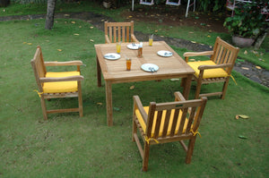 Windsor Classic Armchair 5-Pieces Dining Table Set - Set-101A