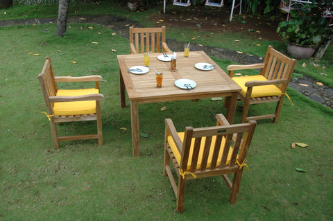 Windsor Classic Armchair 5-Pieces Dining Table Set - Set-101A