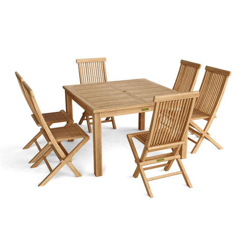 Windsor Classic Chair 7-Pieces Folding Dining Set - Set-104