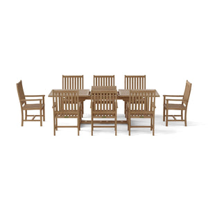 Bahama Wilshire Armchair 9-Pieces Extension Dining Set - Set-112A