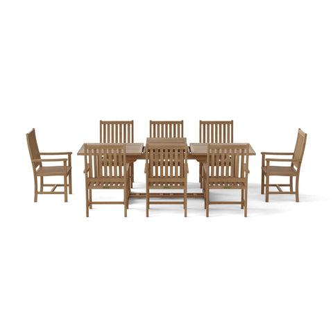 Bahama Wilshire Armchair 9-Pieces Extension Dining Set - Set-112A