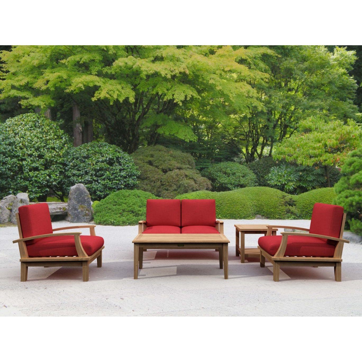 Brianna Bahama 5-Pieces Deep Seating Loveseat Set - Set-115