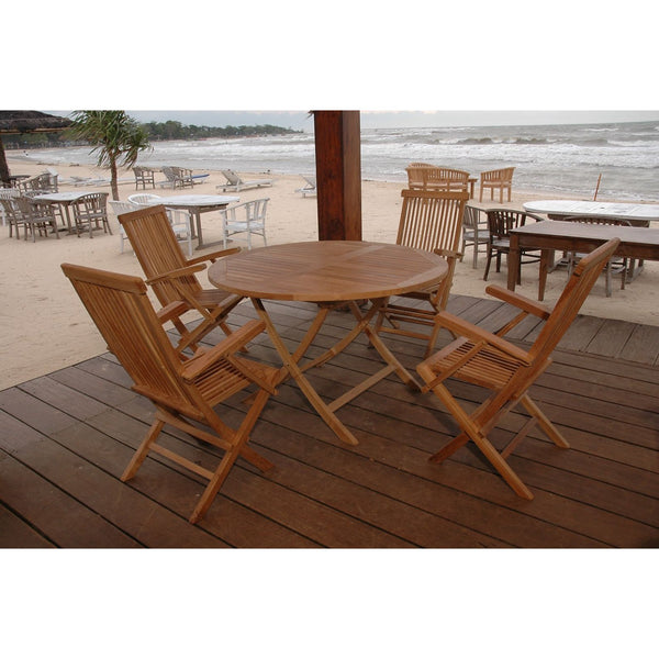 Bahama Classic Folding Armchair 5-Pieces Dining Set - Set-28