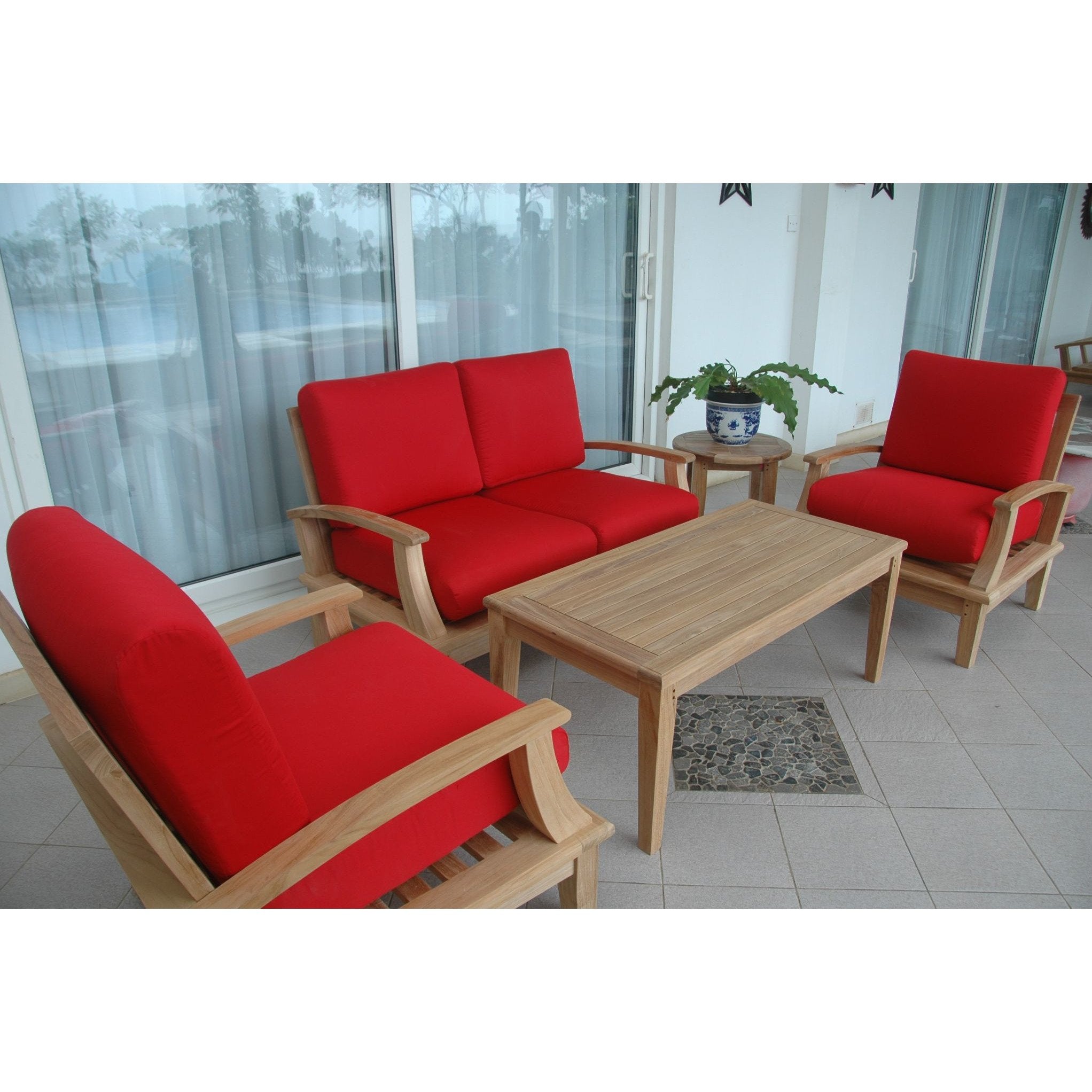 Brianna 5-Pieces Deep Seating Loveseat Set - Set-42