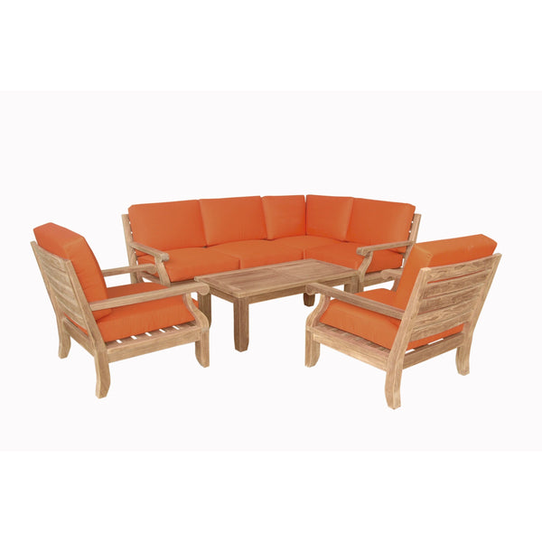 Riviera Luxe 7-Pieces Modular Set With Rectangular Table A - Set-93