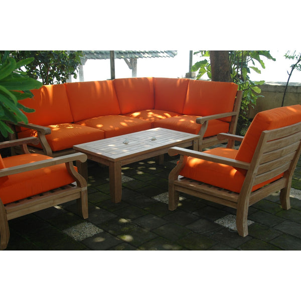 Riviera Luxe 7-Pieces Modular Set With Rectangular Table A - Set-93