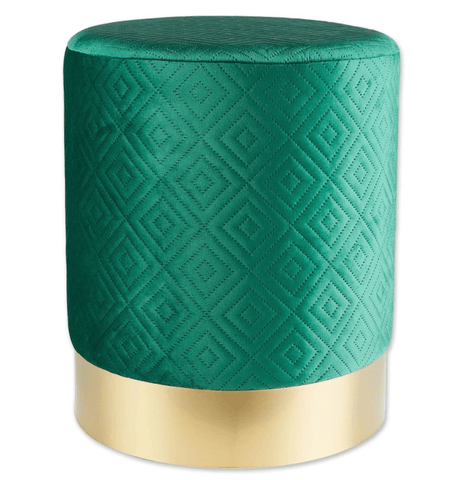 Green Velvet Stool