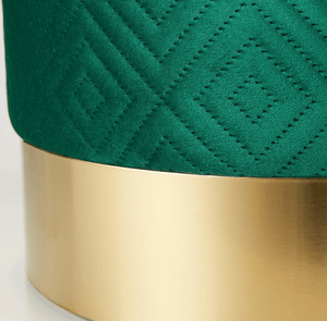 Green Velvet Stool