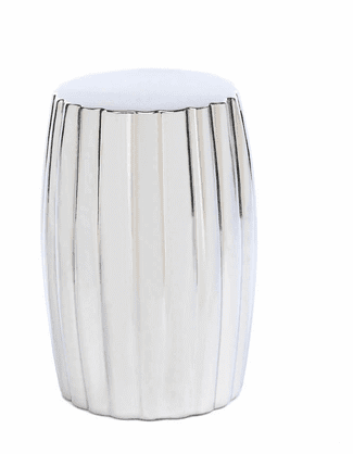 Silver Decorative Stool