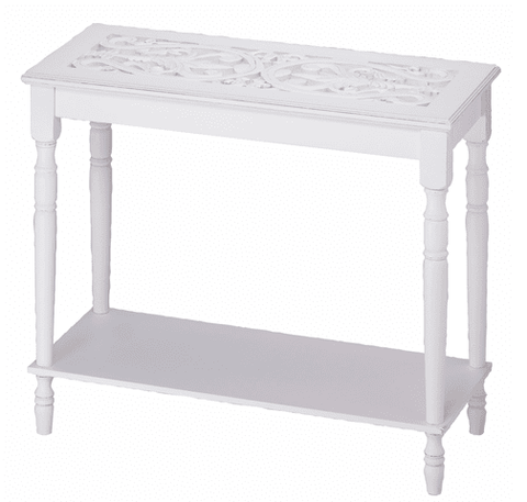 White Wood Console Table