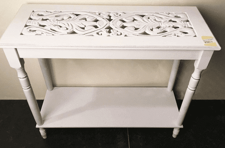 White Wood Console Table