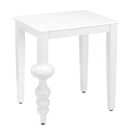 Milan White Accent Table