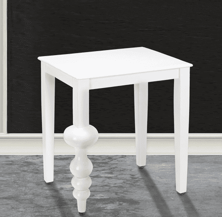 Milan White Accent Table
