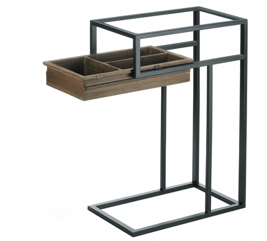 Side Table With Slide Out Drawer