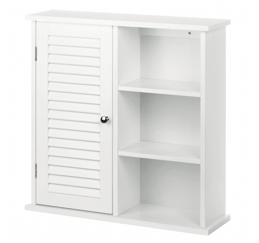 White Wall Cabinet With Shelves