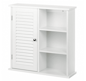White Wall Cabinet With Shelves