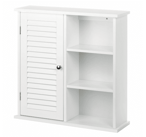 White Wall Cabinet With Shelves