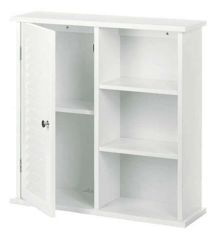 White Wall Cabinet With Shelves