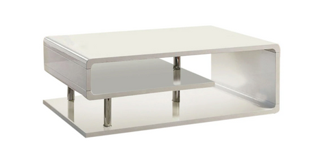 Ninove I Contemporary Style Coffee Table, White - BM123078